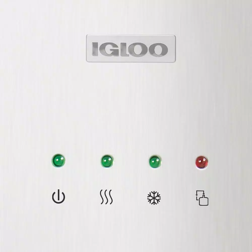 Igloo Bottom Loading Water Dispenser - Hot, Cold & Room Temperature - Black & Stainless Steel