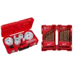 Milwaukee Hole Dozer Bi-Metal Hole Saw & Red Helix Cobalt Drill Bit Set, 57-Piece thumbnail 1