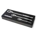 Husky 3-Piece 144-Tooth Pro Access Ratchet Set, 1/4 in., 3/8 in., and 1/2 in. Drive thumbnail 2