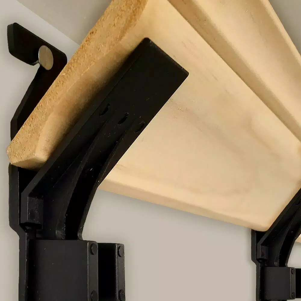 Milescraft Crown Hangers Molding Installation Clips, Black ABS Plastic, 2-Pack