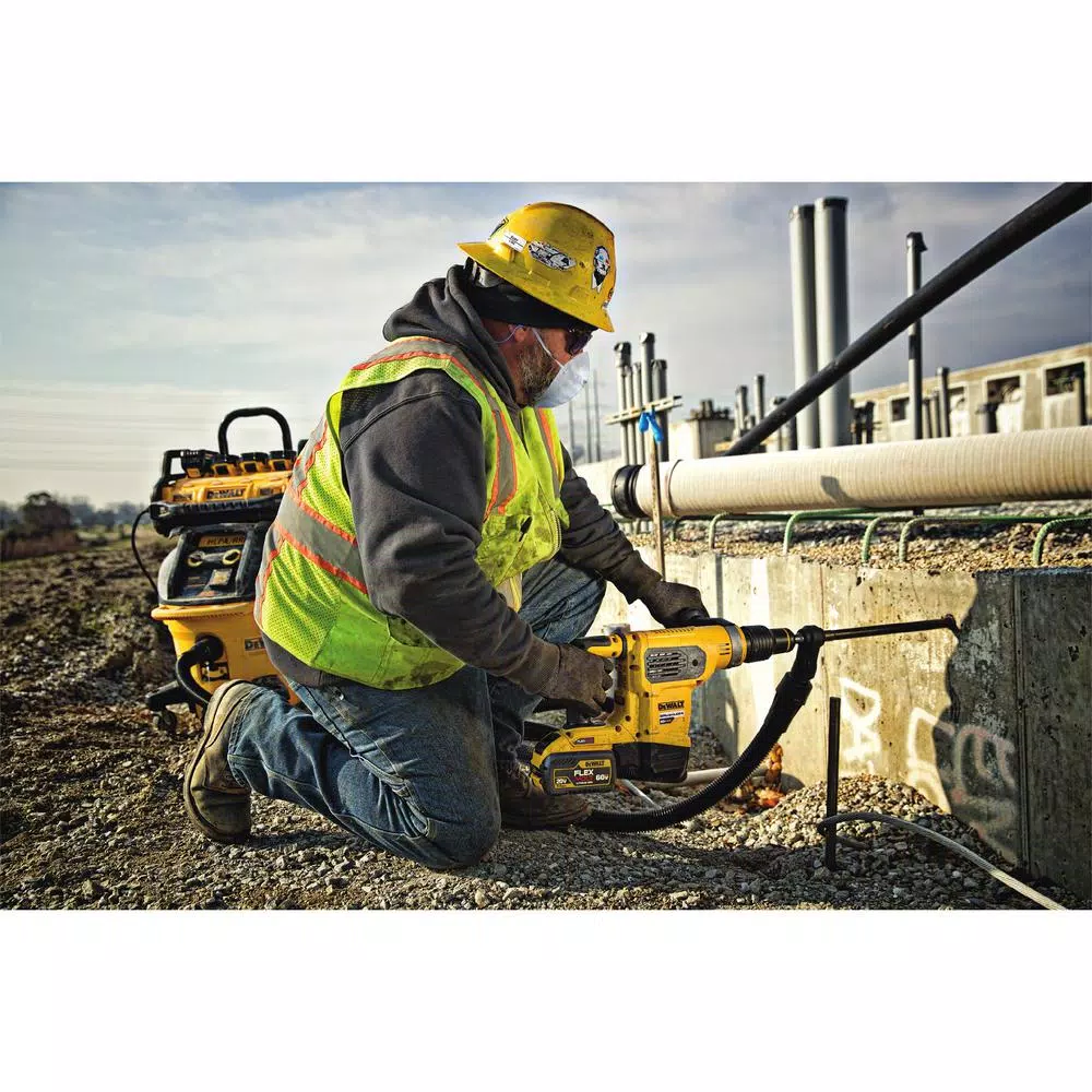 DEWALT 60V MAX FLEXVOLT Brushless 1-9/16 in. SDS MAX Rotary Hammer Kit with (2) 9.0Ah Batteries & Hammer Drill