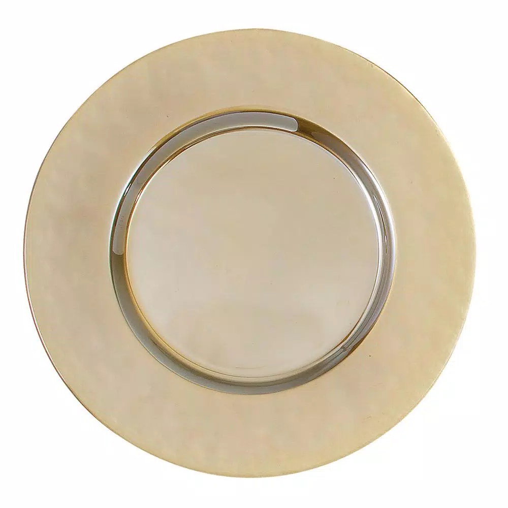 Elegance 13 in. Luster Gold Glass Charger Plates, Set of 4
