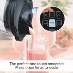 Hamilton Beach 40 oz. Smoothie Smart Blender, 2-Speed Black Glass Jar Blender thumbnail 4