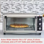 BLACK+DECKER 1500W 8-Slice Stainless Steel Convection Toaster Oven with Broiler thumbnail 5