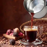 LavoHome 2-in-1 Stainless Steel Turkish Coffee Maker and Milk Warmer Kettle, Travel Size with Folding Handle thumbnail 2