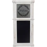 FirsTime & Co. FirsTime and Co. 34.5 in. x 16 in. Whitewash Wreath Chalkboard Memo Board, Farmhouse Style thumbnail 2