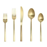 Fortessa Arezzo 5-Piece Brushed Gold 18/10 Stainless Steel Place Setting thumbnail 1