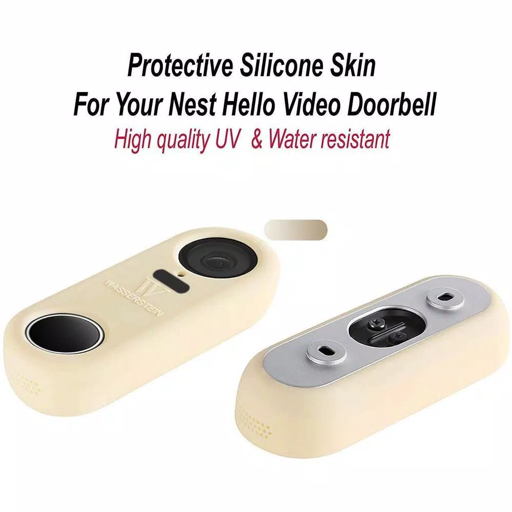 Wasserstein Protective Silicone Skin for Google Nest Hello Video Doorbell - Beige
