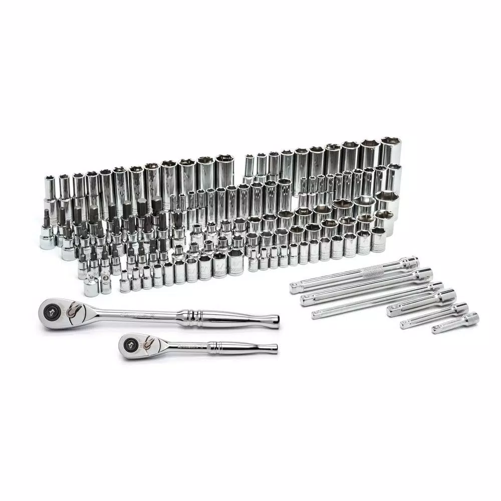 Husky 125-Piece Mechanics Tool Set with 144-Position 1/4 in. and 3/8 in. Drive Ratchets