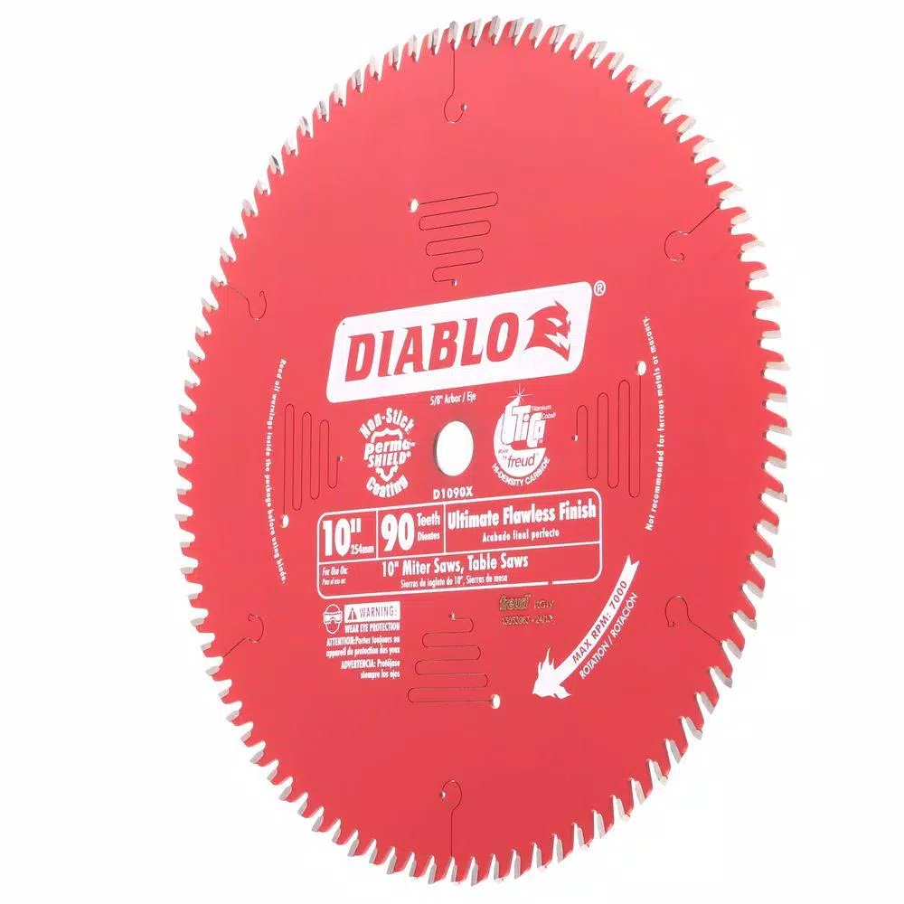 Diablo 10 in. x 90-Teeth Ultimate Polished Finish Carbide Saw Blade