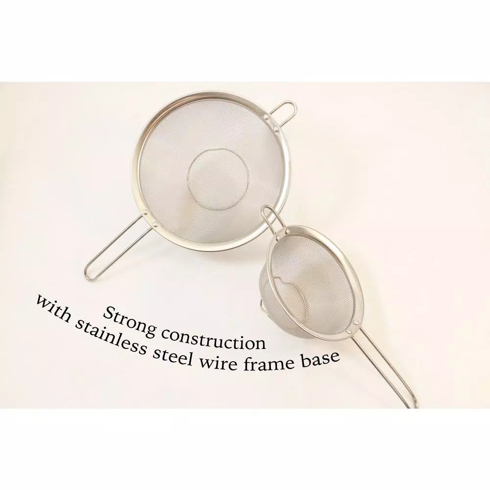 ExcelSteel 9 in. Stainless Steel Mesh Strainer with Long Riveted Handle