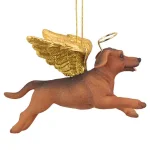 Design Toscano Dachshund Angel Dog Christmas Ornament, Hand-Painted Resin thumbnail 5