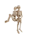 Flora Bunda Halloween Polyresin Skeleton Couple Set - 7.75 in. x 7 in. Indoor Tabletop Decor thumbnail 1