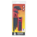 Bondhus 16-Piece Metric Ball End L-Wrench and GorillaGrip Hex Fold Up Tool Set thumbnail 1
