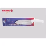 Mundial 3800 Series 7 in. Santoku Knife with Hollow Edge and Antimicrobial White Handle thumbnail 4