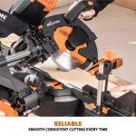 Evolution Power Tools Evolution R255SMSDB+ 10 in. 15 Amp Dual Bevel Sliding Miter Saw with Laser Guide thumbnail 6