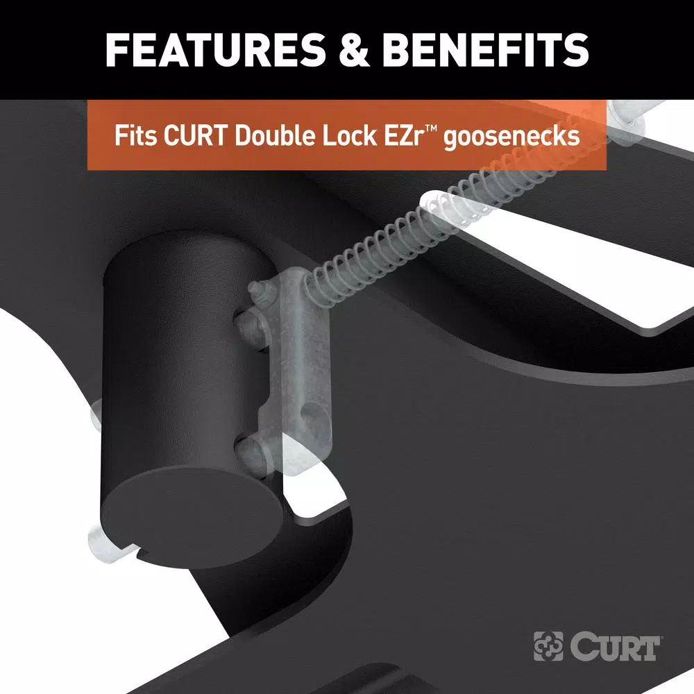CURT X5 Gooseneck-to-5th-Wheel Adapter Plate for Double Lock EZr