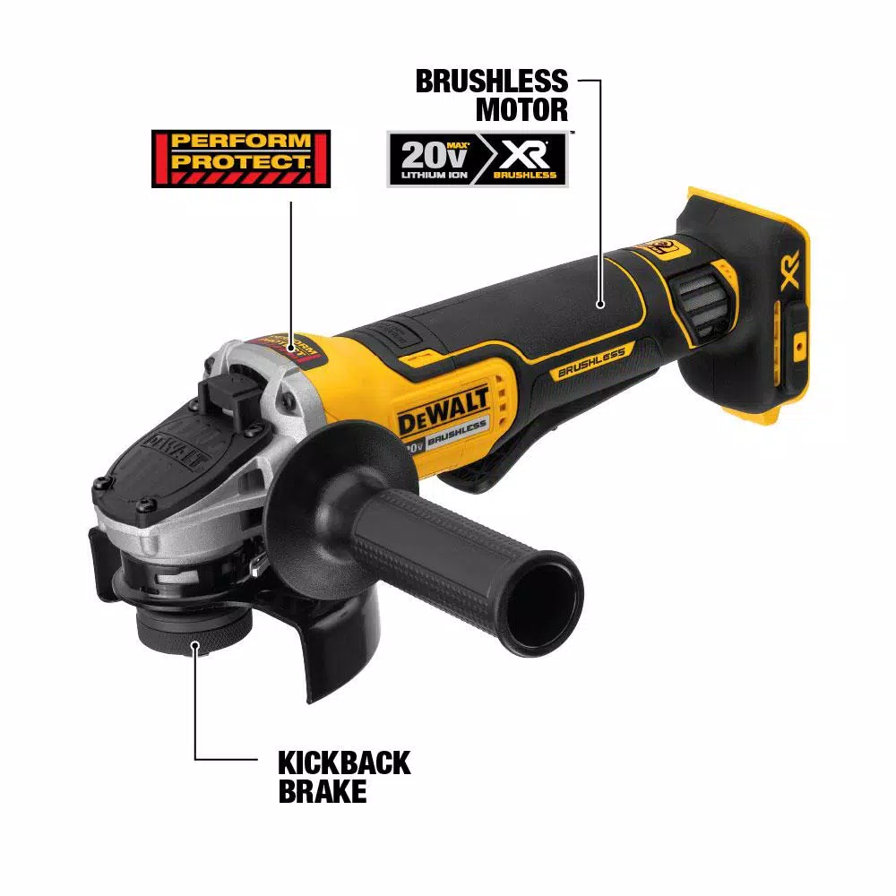 DEWALT 20V MAX XR Brushless 4-1/2 in. Cordless Angle Grinder & 1-1/2 in. Die Grinder Kit with 5.0Ah Battery