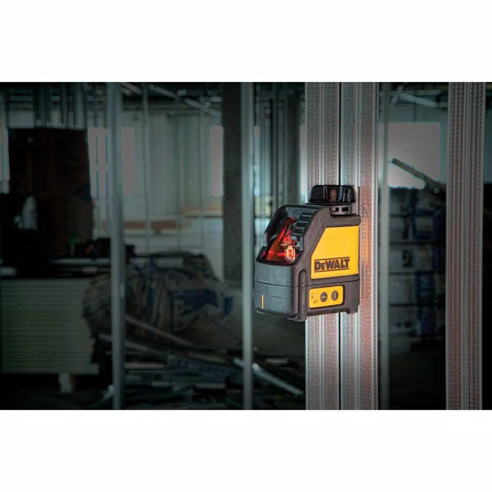 DEWALT DW088K Red Self-Leveling Cross-Line Laser Level with Case and Batteries