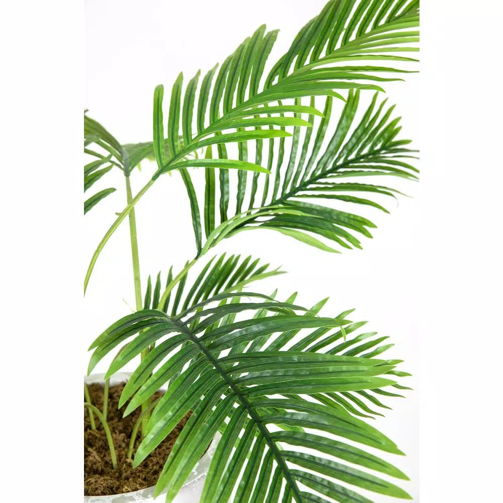 Vintage Home 50 in. Real Touch Artificial Palm Tree in Black Fiberstone Planter