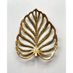 3R Studios Gold Leaf Cast Iron Decorative Tray - Modern Metal Home Decor thumbnail 2
