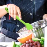 Ovente Premium Silicone Spatula with Stainless Steel Core, Heat Resistant up to 500°F, BPA-Free, Green thumbnail 7