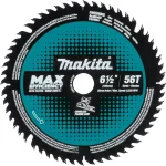 Makita 6-1/2 in. 56-Teeth Carbide Tipped Plunge Saw Blade for Wood, MDF, and Laminate thumbnail 1