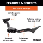 CURT Class 3 Trailer Hitch for Toyota Sienna, 2" Receiver, Concealed Design thumbnail 4