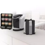Mind Reader Black Coffee Pod and Condiment Organizer Station with Cup and Lid Storage thumbnail 4
