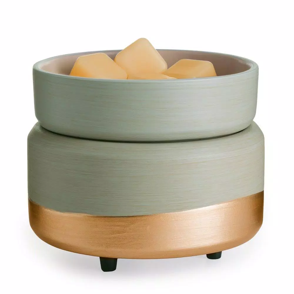 Candle Warmers Etc Midas 5.2 in. 2-in-1 Classic Fragrance Warmer - Gray and Gold