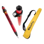 AdirPro 1.28 in. Mini Stakeout Prism Pole, Red Aluminum thumbnail 1