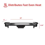 Brentwood Appliances 27 sq. in. Nonstick Electric Griddle with Drip Pan and Temperature Control, Black thumbnail 5