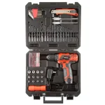 Stalwart 12V Lithium-Ion 3/8 in. Cordless 2-Speed Drill Set, 75-Piece Kit thumbnail 2