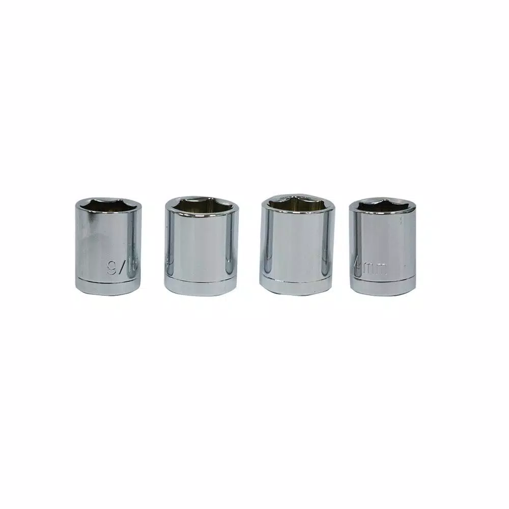Best Value 27-Piece 1/4 in. and 3/8 in. Socket Set with Ergonomic Ratchet, SAE and Metric