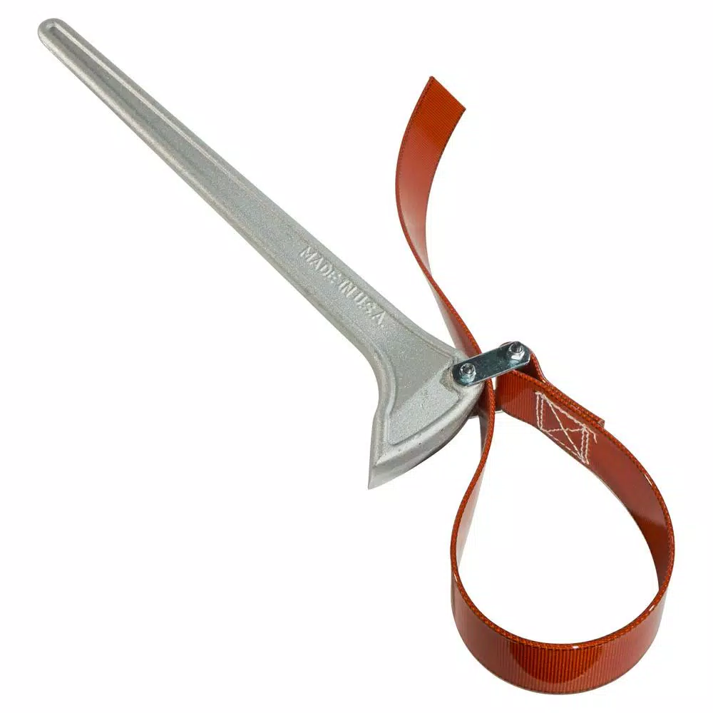 Klein Tools 18 in. Grip-It Strap Wrench, 1-1/8 in. to 8 in. Adjustable Opening