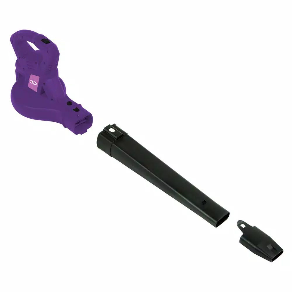 Sun Joe 10 Amp Electric Handheld Leaf Blower, 215 MPH, 240 CFM, 2-Speed, Purple