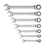 Stanley SAE Ratcheting Wrench Set, 7-Piece Chrome Vanadium Steel thumbnail 1