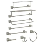 Franklin Brass Napier 24 in. W Metal Towel Train Rack, Satin Nickel thumbnail 4