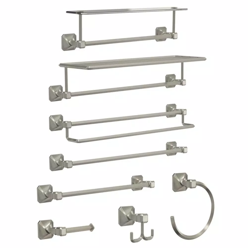 Franklin Brass Napier 24 in. W Metal Towel Train Rack, Satin Nickel