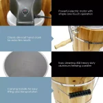 Maximatic Elite Gourmet 4Qt. Old Fashioned Pine Wood Electric & Manual Ice Cream Maker thumbnail 5
