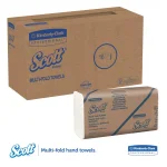 Scott Essential Multi-Fold White Paper Towels, 9.2 x 9.4 in, 250 per Pack, 16 Packs per Carton thumbnail 2