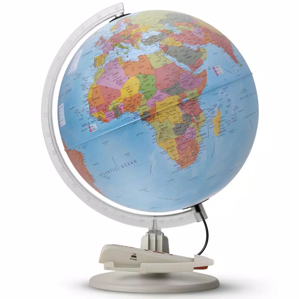 Waypoint Geographic Parlamondo 16 in. Interactive Smart Globe with Rechargeable Talking Pen & LED Illumination