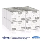 Kleenex Multifold White Paper Towels, 9.2 x 9.4 in, 150 Sheets per Pack, 16 Packs per Carton thumbnail 4