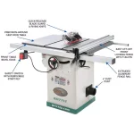 Grizzly Industrial 10 in. 2 HP 120-Volt Hybrid Table Saw with T-Shaped Fence and Cast Iron Table thumbnail 6