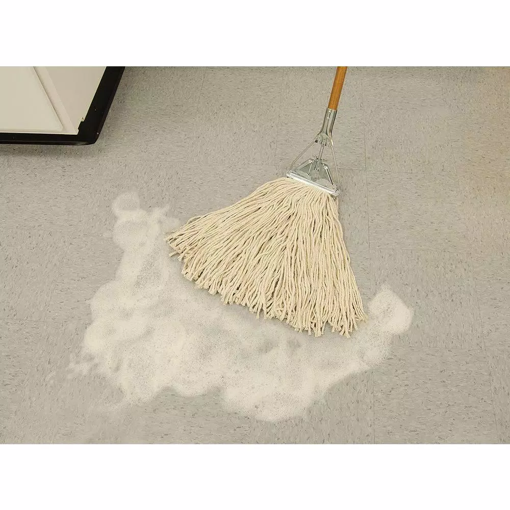 Quickie Jobsite #32 Heavy-Duty Wet String Mop with Hardwood Handle