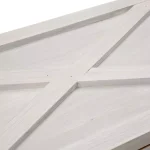 Unbranded 26 in. Washed White Wooden Tree Collar - Handcrafted Solid Wood Tree Box thumbnail 4