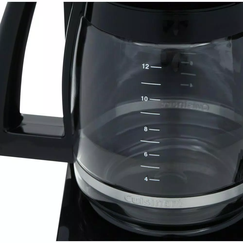 Cuisinart COFFEE PLUS 12-Cup Black Drip Coffee Maker with Programmable Timer and Hot Water System