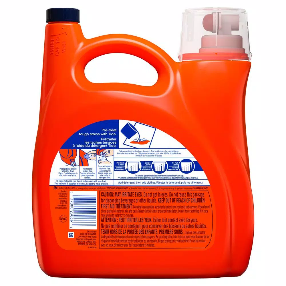 Tide Clean Breeze HE Liquid Laundry Detergent, 150 oz (96 Loads)