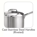 Tramontina 2 Qt Tri-Ply Clad Stainless Steel Sauce Pan with Lid thumbnail 3