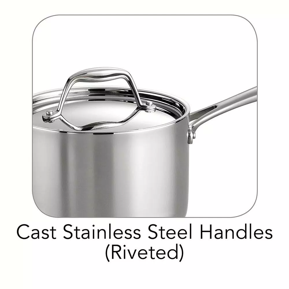 Tramontina 2 Qt Tri-Ply Clad Stainless Steel Sauce Pan with Lid